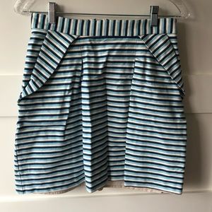 Stitch Fix Blue & White Stripe Mini Skirt - Small